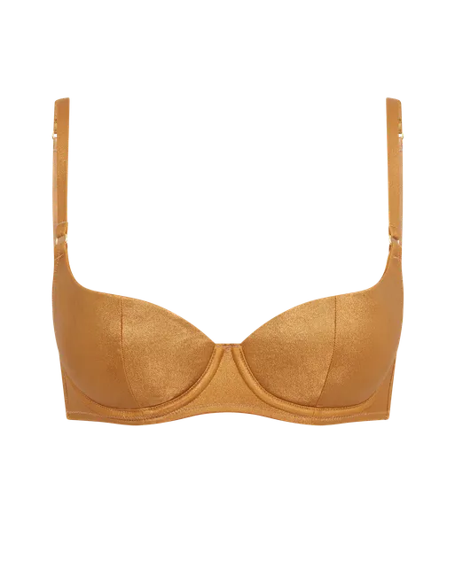 Sirenna Demi Cup Underwired Bra Gold | Agent Provocateur