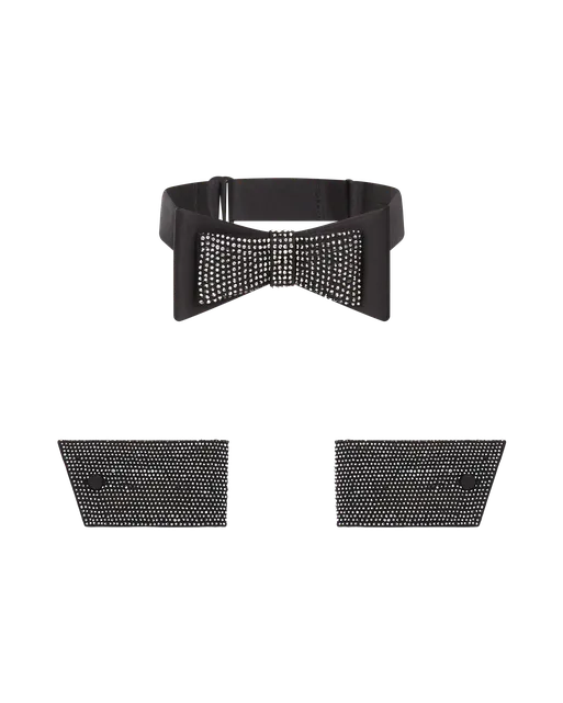 Wynnie Bow Tie And Cuff Set Black/Ab | Agent Provocateur