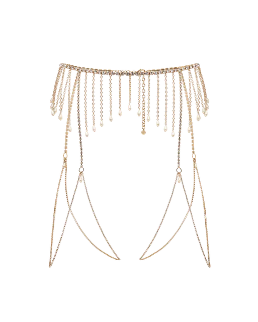 Anjali Chain Suspender  Gold/Crystal | Agent Provocateur
