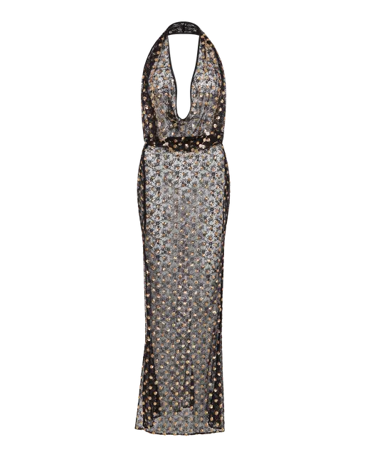 Azaria Long Cover Up Black/Gold | Agent Provocateur