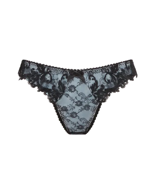 Clarette Brazilian Brief  Blue/Black | Agent Provocateur