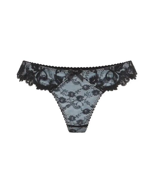 Clarette Thong Blue/Black | Agent Provocateur