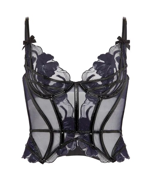 Felicitie Bustier  Navy/Black | Agent Provocateur
