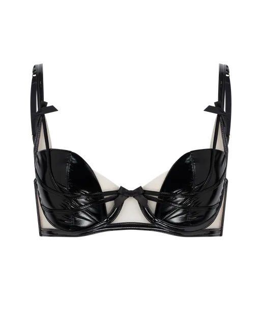Flick Plunge Underwired Bra Black | Agent Provocateur