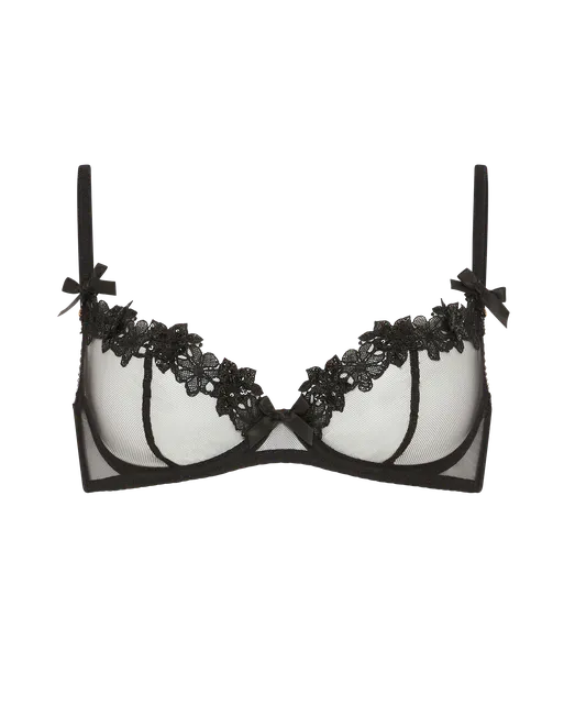 Floss Plunge Underwired Bra Black | Agent Provocateur