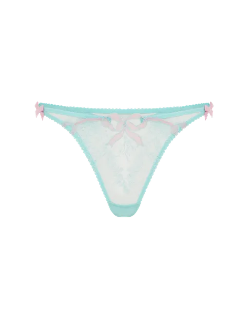 Lisetta Thong Mint/Pink | Agent Provocateur