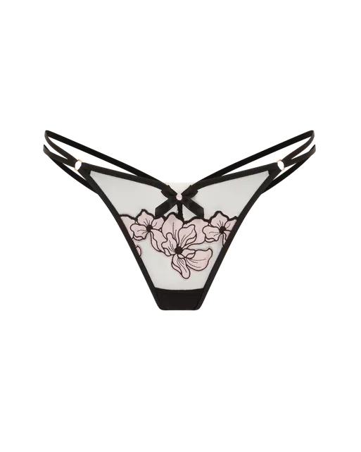 Polina Thong Pink/Black | Agent Provocateur