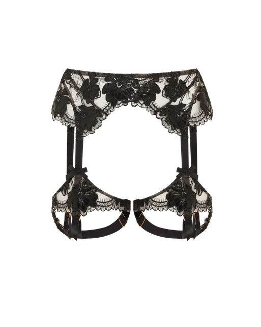 Rexanna Suspender Black/Nude | Agent Provocateur