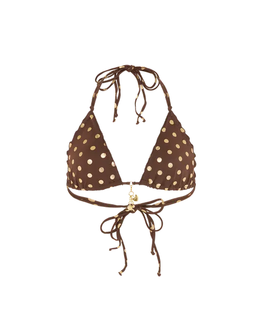 Syndi Bikini Top  Brown/Gold | Agent Provocateur
