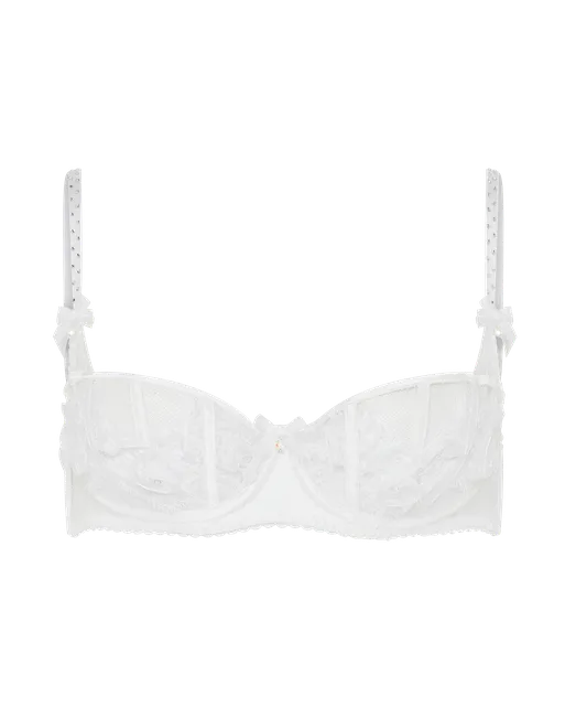 Veretie Balconette Underwired Bra White/Cream | Agent Provocateur