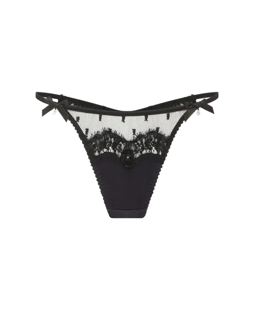 Veretie Thong  Black/Navy | Agent Provocateur