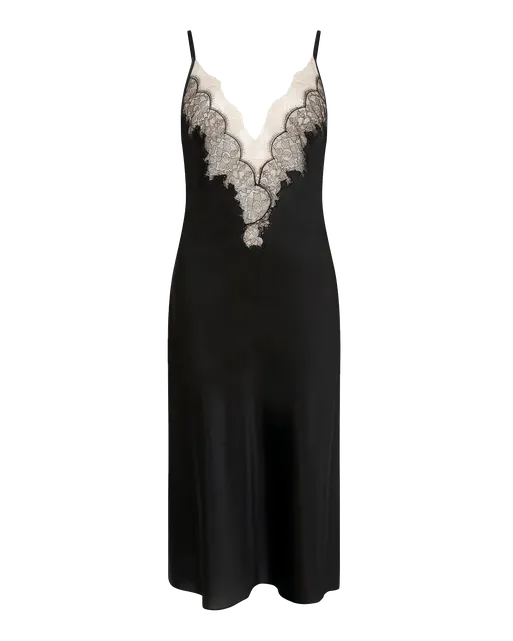 Vitoria Long Slip Black/Blush | Agent Provocateur