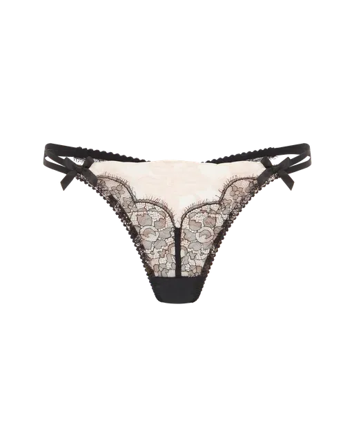 Vitoria Thong Black/Blush | Agent Provocateur