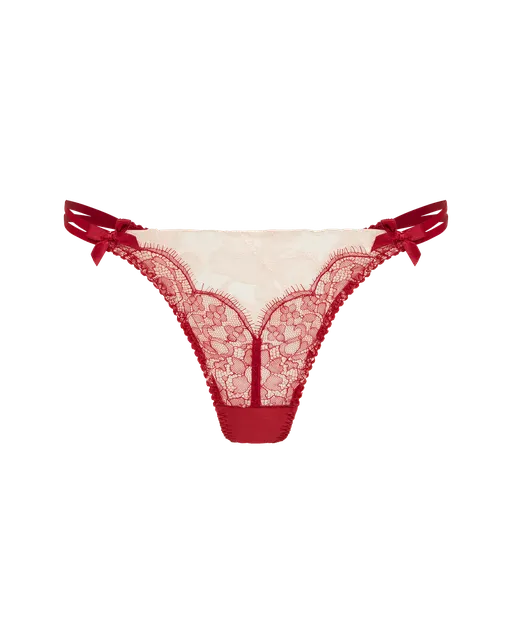 Vitoria Thong Burgundy/Blush | Agent Provocateur