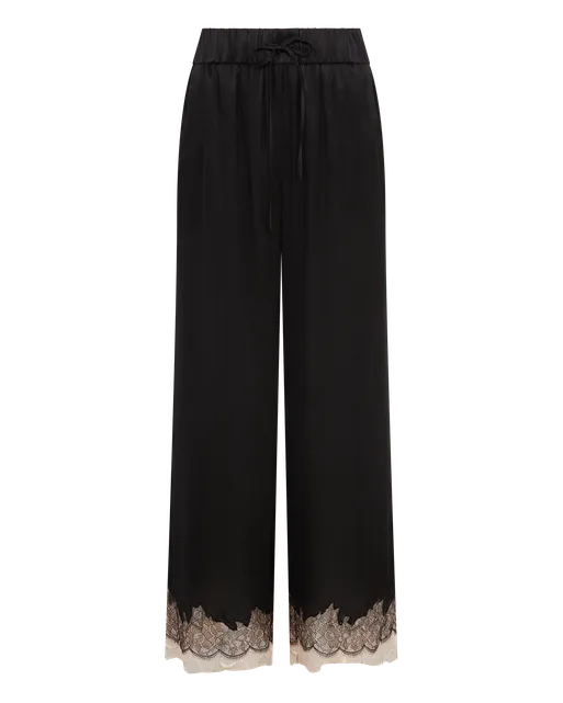 Vitoria Pyjama Trousers Black/Blush | Agent Provocateur