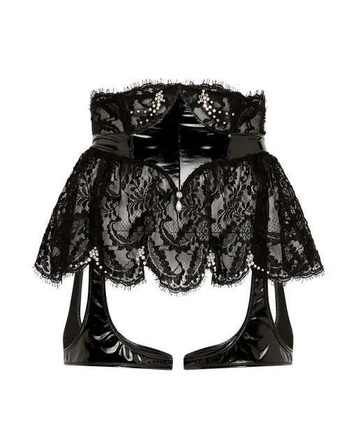 Vivienna Waspie Black/Pearl | Agent Provocateur