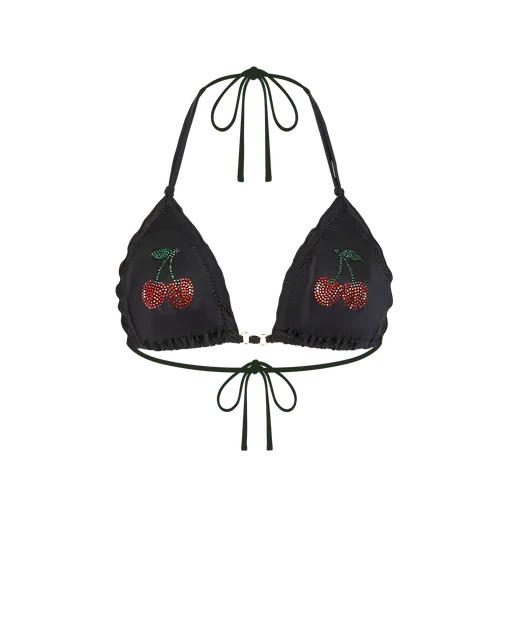 Cherri Bikini Top Black/Red | Agent Provocateur