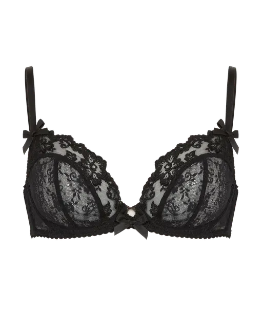 Josephina Plunge Underwired Bra Black | Agent Provocateur