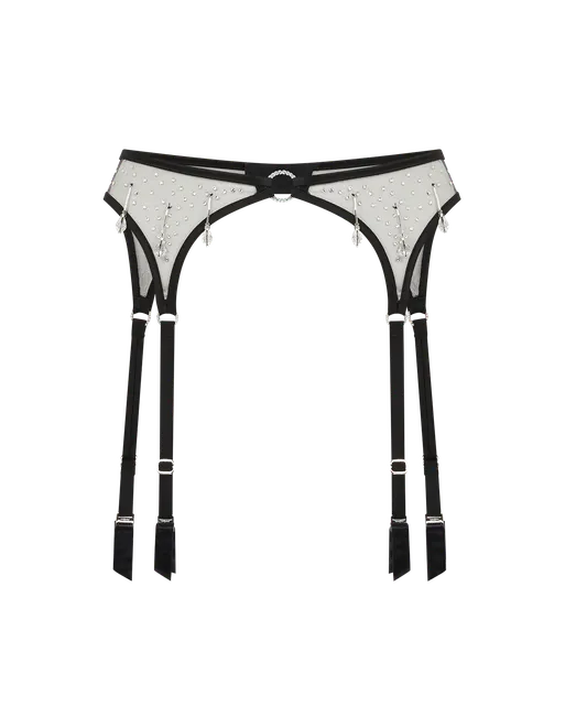 Lunessa Suspender Black/Clear | Agent Provocateur