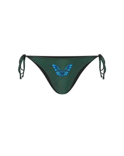 Vivi Bikini Bottom Green Foil | Agent Provocateur