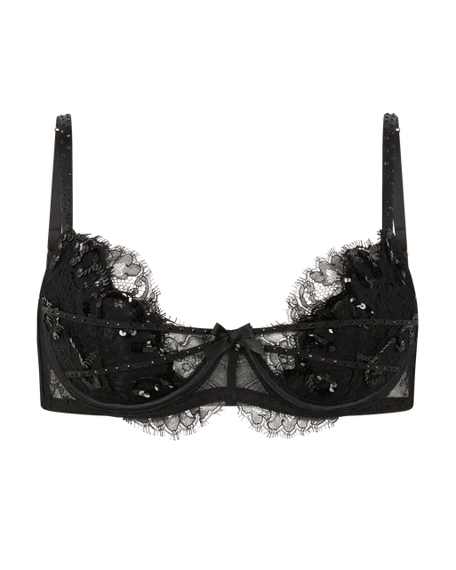 Vyxen Plunge Underwired Bra Black | Agent Provocateur