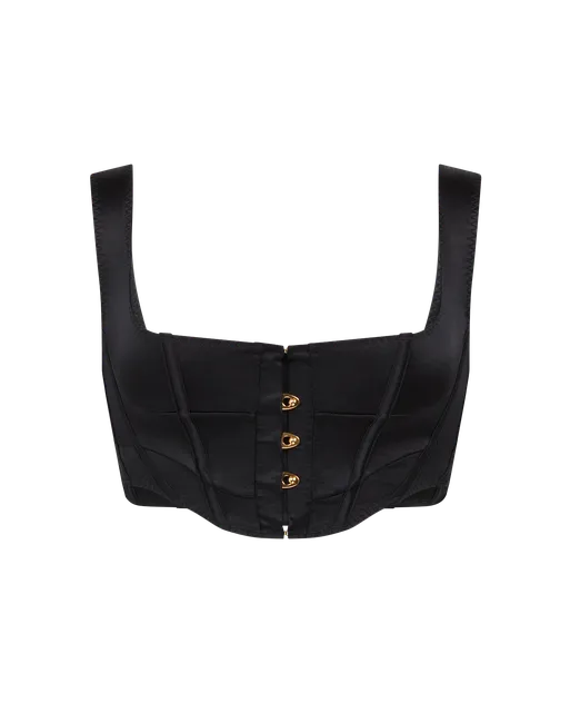 Zetta Corset Top Black | Agent Provocateur