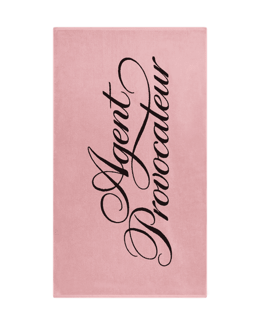 AP Towel Beach Towel Black/Pink | Agent Provocateur