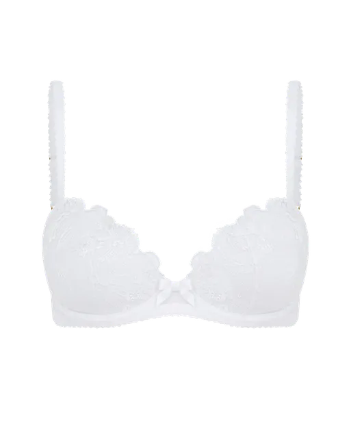 Jayce Plunge Underwired Bra White | Agent Provocateur