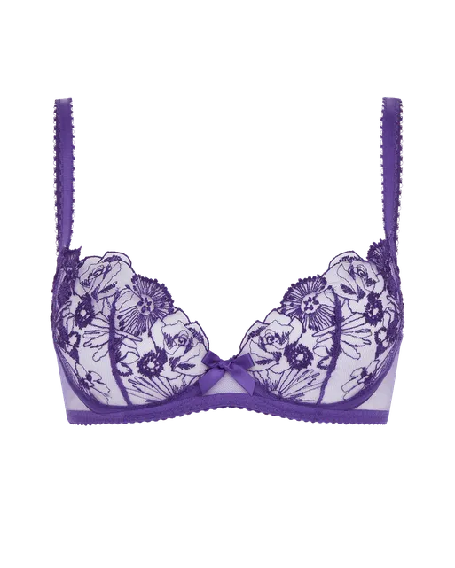 Jayce Plunge Underwired Bra Purple | Agent Provocateur