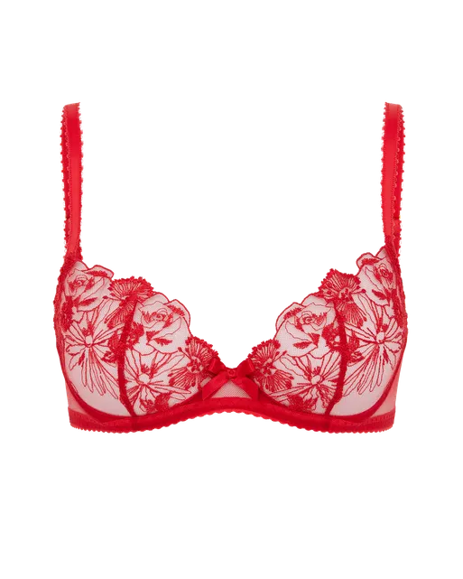 Jayce Plunge Underwired Bra Red | Agent Provocateur