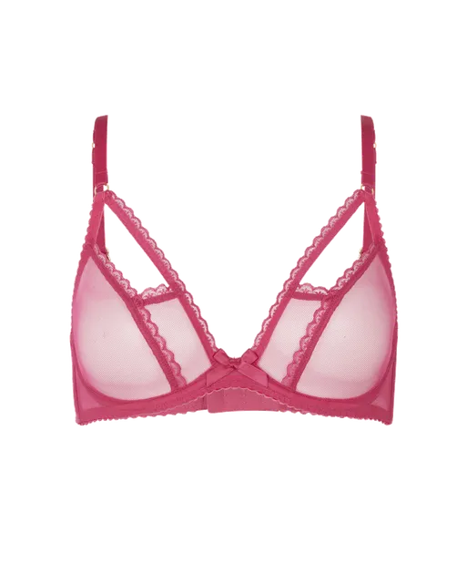 Fia Plunge Underwired Bra Pink | Agent Provocateur