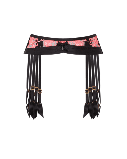 Dioni Suspender Black/Neon Pink | Agent Provocateur