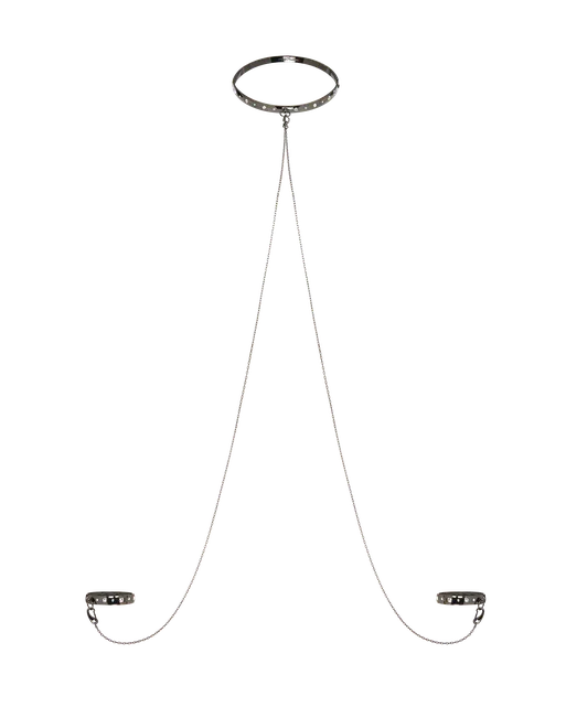 Katt Choker & Cuff Gunmetal/Crystal | Agent Provocateur