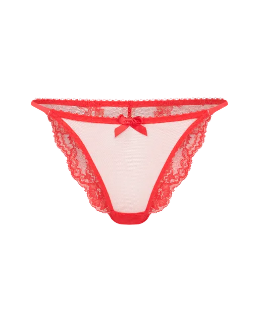 Ettie Lace Brief Red/Red | Agent Provocateur