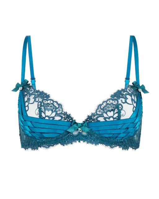 Dioni Plunge Underwired Bra Petrol | Agent Provocateur