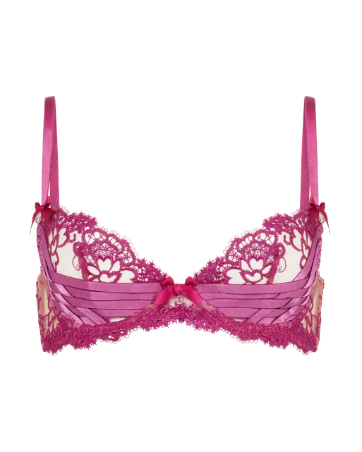 Dioni Plunge Underwired Bra Magenta | Agent Provocateur