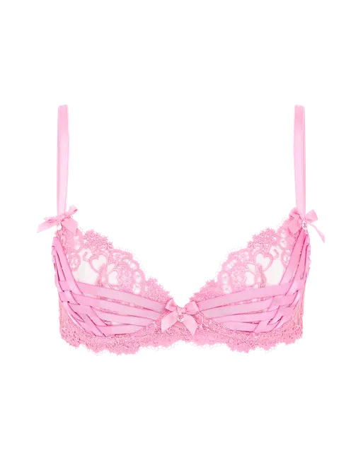 Dioni Plunge Underwired Bra Pink | Agent Provocateur