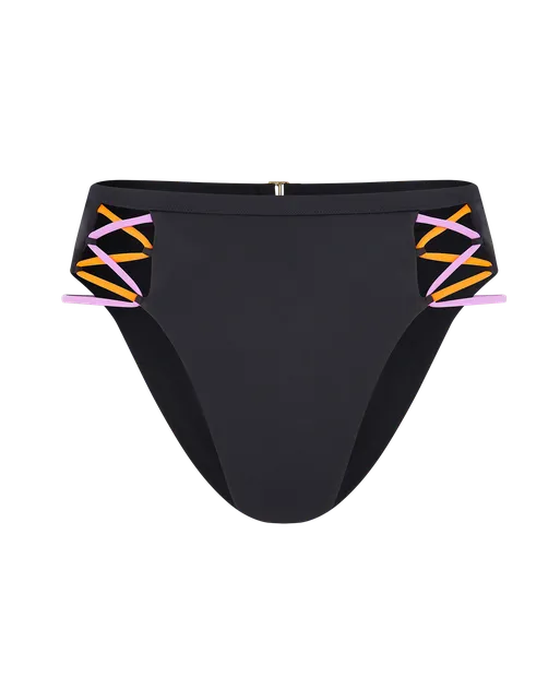 Steffi Bikini Bottom Black Multicolour | Agent Provocateur