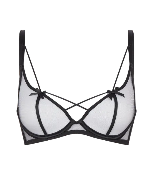 Zella High Neck Underwired Bra  Black | Agent Provocateur