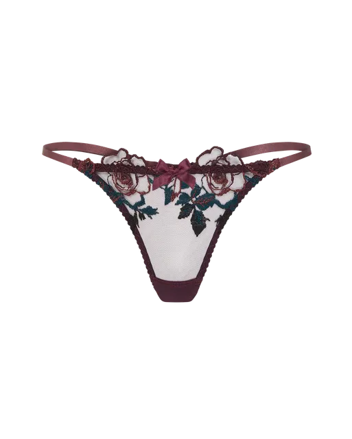 Callypso Thong Plum/Green | Agent Provocateur