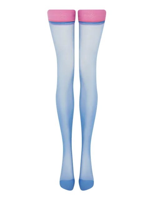 Tanzie Hold Ups Blue/Pink | Agent Provocateur