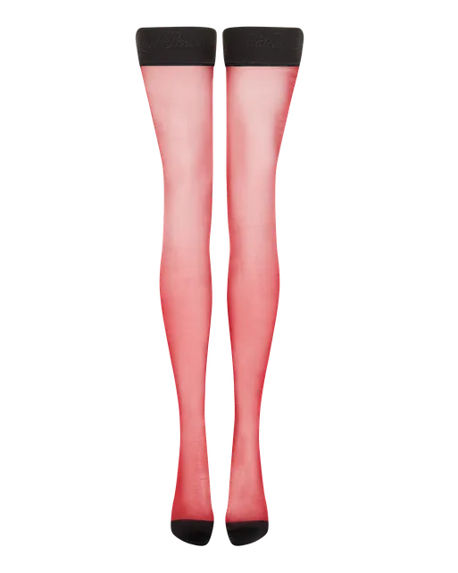 Tanzie Hold Ups Burgundy/Black | Agent Provocateur