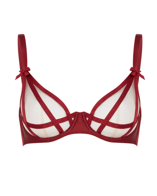 Briella Plunge Underwired Bra Burgundy | Agent Provocateur