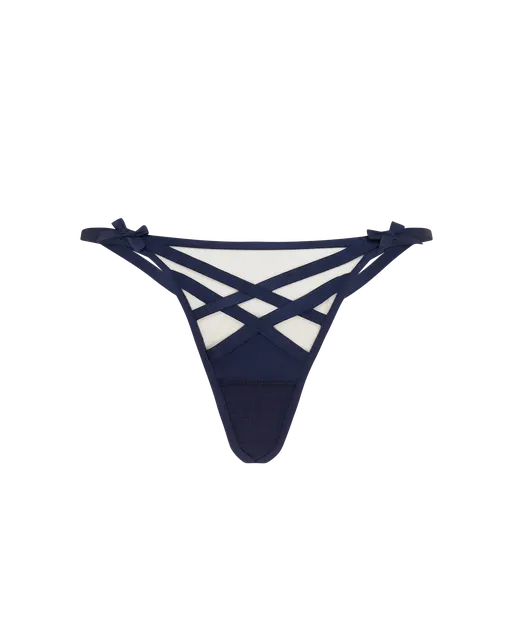 Briella Thong Navy/Navy | Agent Provocateur