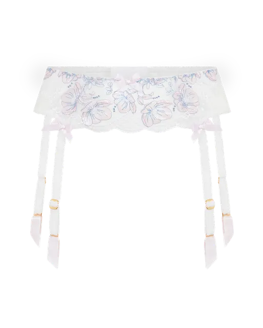 Winnette Suspender Baby Pink/White | Agent Provocateur