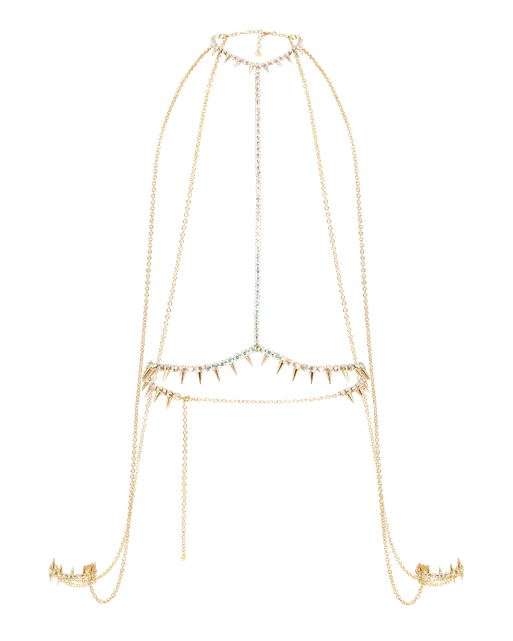 Harleigh Bodychain Gold/Iridescent | Agent Provocateur