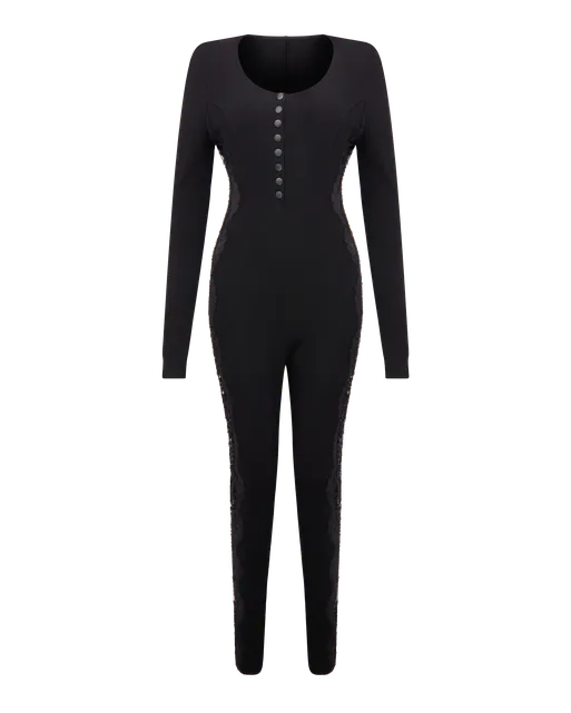 Nadina Jumpsuit Navy/Black | Agent Provocateur