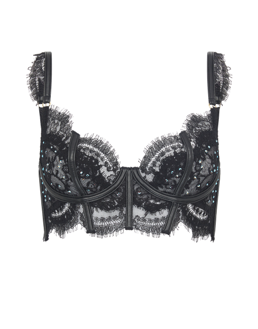 Roxannie Longline Underwired Bra in Black | By Agent Provocateur