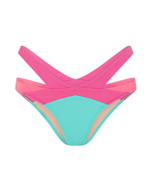 Agent Provocateur 水着セット Mazzy Bikini Bottom in Pink/Mint | By Agent Provocateur All Swimwear