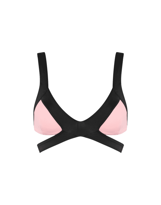 【AGENT PROVOCATEUR】mazzy ビキニ トップ Mazzy Bikini Top in Baby Pink/Blue | By Agent Provocateur